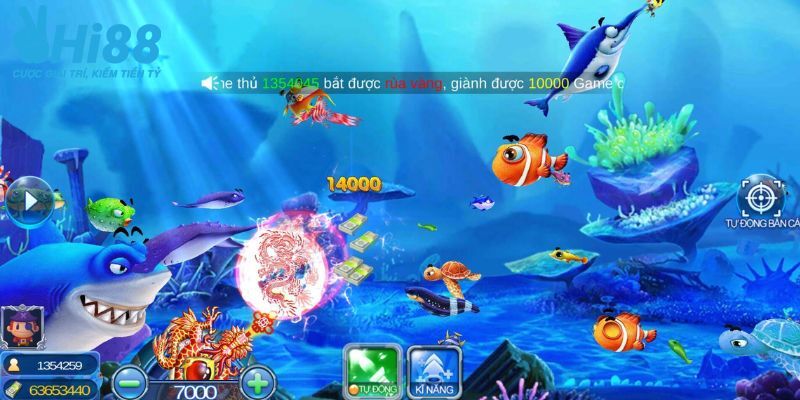 Thần Cá Vương được đông đảo người chơi yêu thích tại Hi88